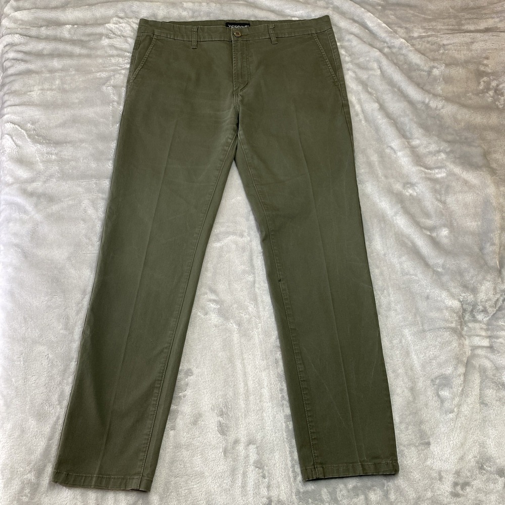 Victorious Pants Men's 38 Brown Casual Slim Fit Trousers Stretch Everyday